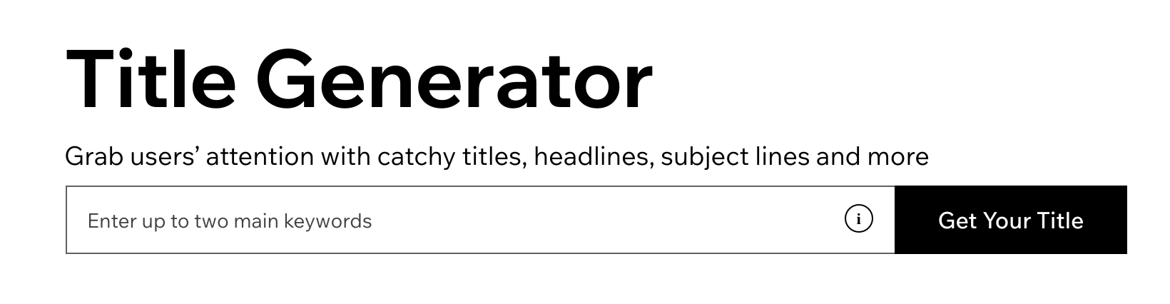 Title generator