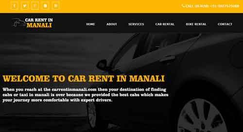 car rent in manali